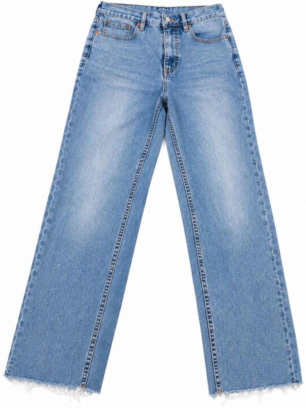 Calvin Klein | Light Blue Frayed - Hem Denim Jeans | Size 26 XS For Women